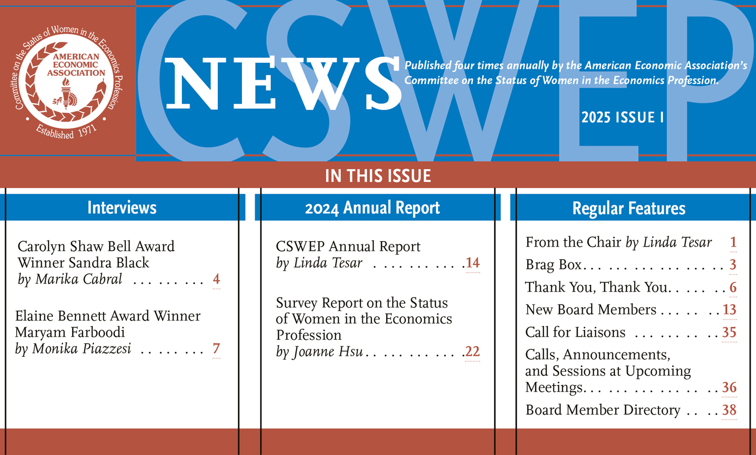 CSWEP News - Masthead